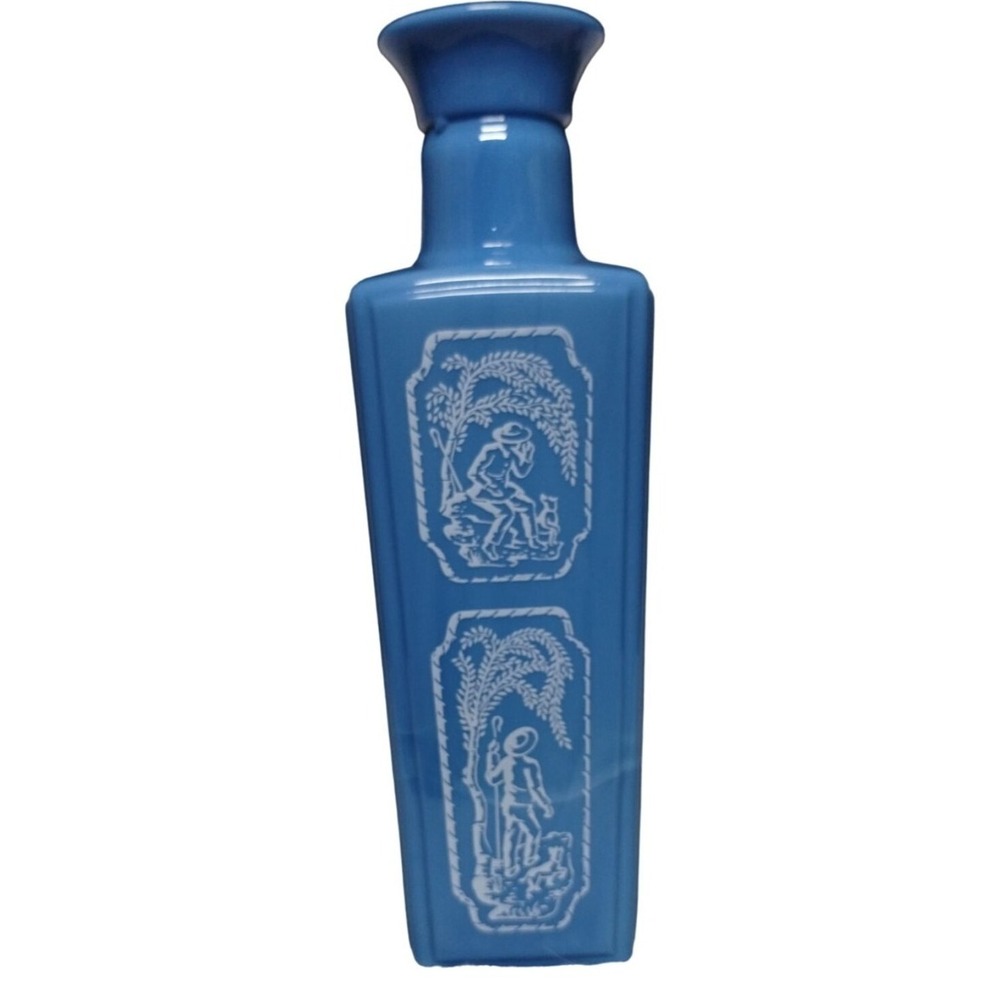 Vintage Blue Ceramic Vase, Decorative Vase, Home Decor, Collectible Vase